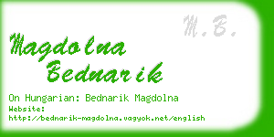 magdolna bednarik business card